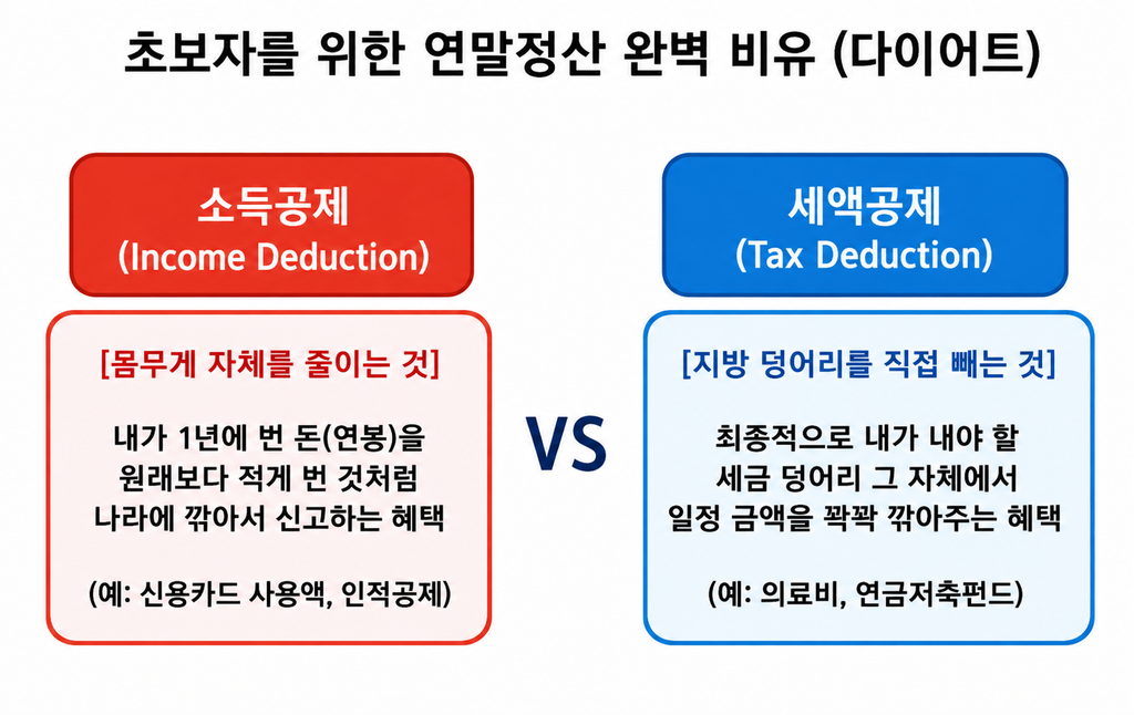 소득공제 vs 세액공제