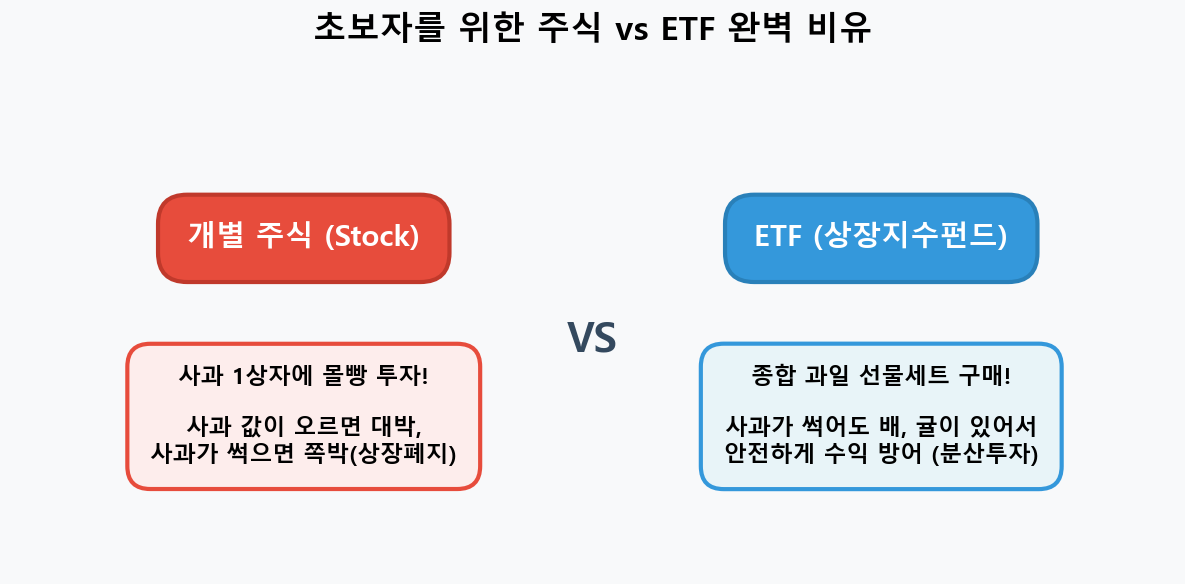 주식 ETF 차이 비유