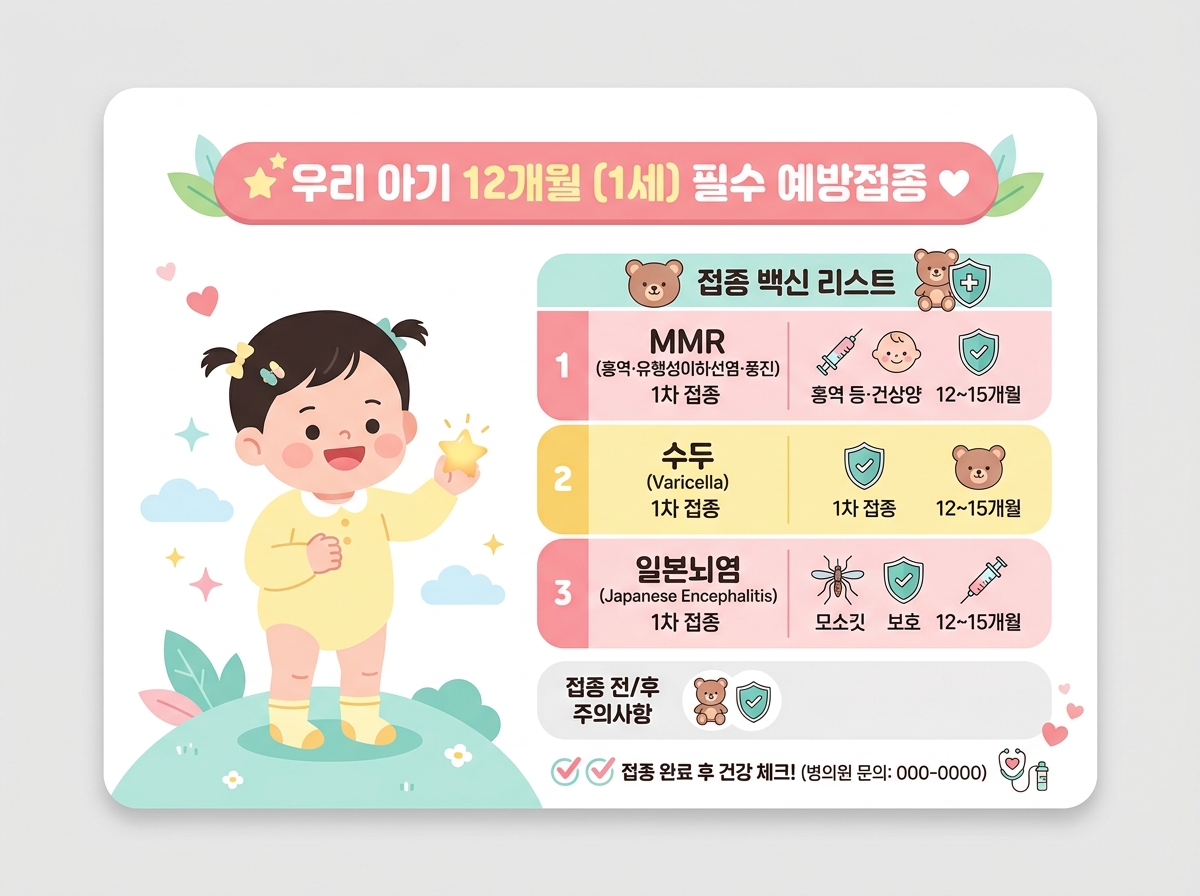 돌 아기 예방접종 카드