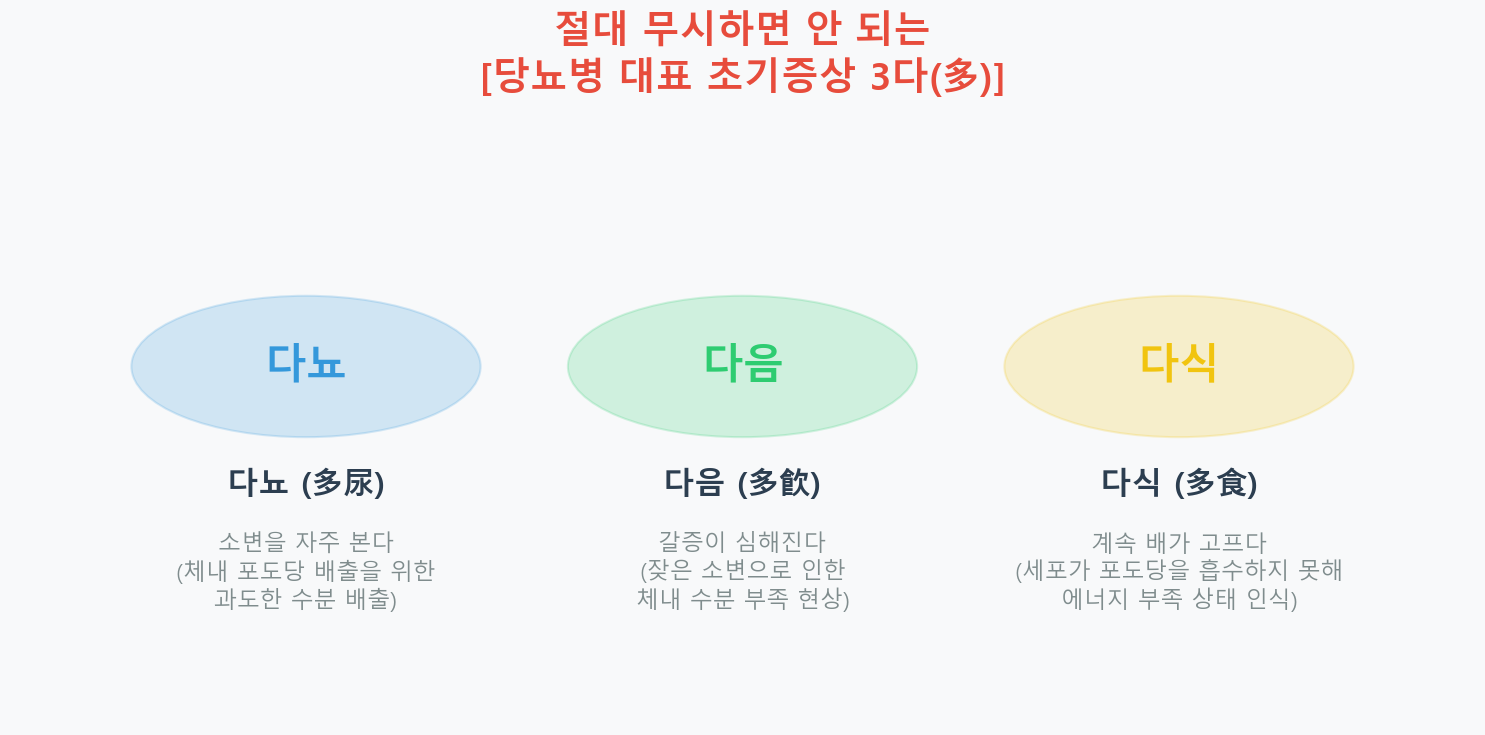 당뇨병 초기증상 다뇨 다음 다식 요약 인포그래픽